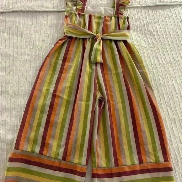 Bonnie Jean Girls Striped Romper Size 6. - Picture 3 of 7